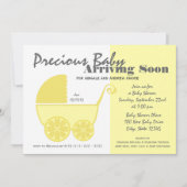 Baby Carriage Geel en Grijs Kaart (Voorkant)