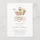  Baby Carriage Genderneutraal Baby shower Briefkaart (Voorkant)