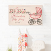 Baby Carriage Girl Baby shower Spandoek (Insitu)