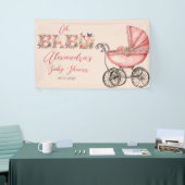 Baby Carriage Girl Baby shower Spandoek (Beurs)