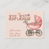 Baby Carriage Girl Boeken voor Baby Informatiekaartje (Achterkant)