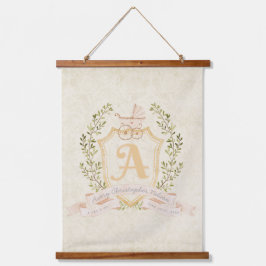 Baby Carriage Monogram A Nursery Hangend Wandkleed