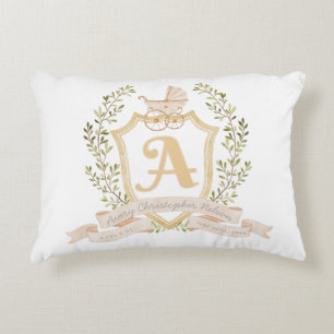 Baby Carriage Monogram A Nursery Sierkussen Accent Kussen