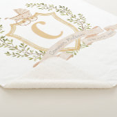 Baby Carriage Monogram "C" Nursery Baby Blanket Sherpa Deken (3/4)