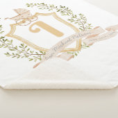 Baby Carriage Monogram "I" Neursery Baby Blanket Sherpa Deken (3/4)