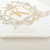 Baby Carriage Monogram "K" Nursery Sherpa Deken (3/4)