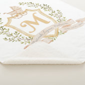 Baby Carriage Monogram "M" Nursery Sherpa Deken (3/4)