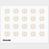 Baby Carriage Monogram Z | Neutraal Ronde Sticker (Vel)