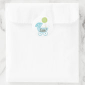 Baby Carriage Shhh! Ronde Sticker (Tas)