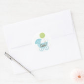 Baby Carriage Shhh! Ronde Sticker (Envelop)