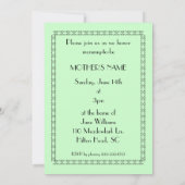 Baby Carriage Silhouette Baby shower Invitation Kaart (Achterkant)