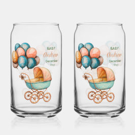 Baby Carriage Soda Glass Blikvorm Glas