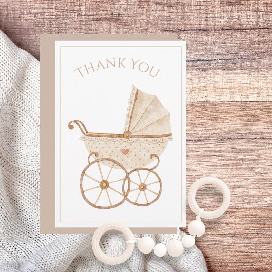 Baby Carriage Waterverf Baby shower Bedankt