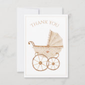 Baby Carriage Waterverf Baby shower Bedankt (Voorkant)