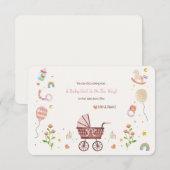  Baby Carriage Zwangerschapsaankondiging Kaart (Voorkant / Achterkant)