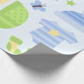 Baby Carrier - Boy Baby shower Cadeaupapier (Hoek)