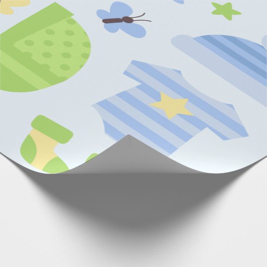 Baby Carrier - Boy Baby shower Cadeaupapier (Hoek)