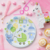 Baby Carrier - Boy Baby shower Papieren Bordje (Feest)