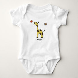 Baby carrosserie kleine Giraffe en vogels Romper