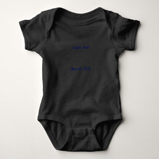 Baby carrosserie monogrammen romper (Voorkant)