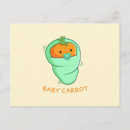 Baby Carrot Pun Briefkaart