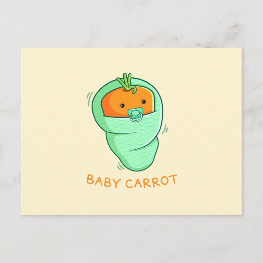 Baby Carrot Pun Briefkaart (Voorkant)
