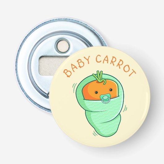 Baby Carrot Pun Button Flesopener (Voorkant)