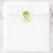 Baby Carrot Pun Ronde Sticker (Tas)