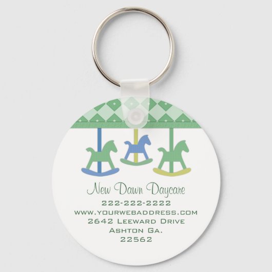 Baby Carrousel Business Magnet Sleutelhanger (Voorkant)