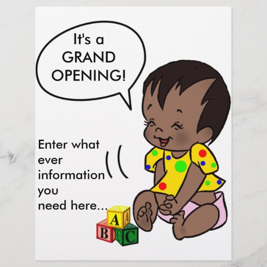 Baby Cartoon aan Personaliseren - brochure (Voorkant)