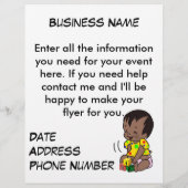 Baby Cartoon aan Personaliseren - brochure (Achterkant)