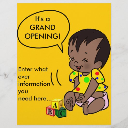 Baby Cartoon aan Personaliseren - brochure (Voorkant)