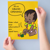 Baby Cartoon aan Personaliseren - brochure (Hand)
