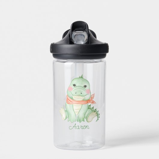 Baby Cartoon Dinosaur Persoonlijk Waterfles (Voorkant)
