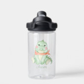 Baby Cartoon Dinosaur Persoonlijk Waterfles (Achterkant)