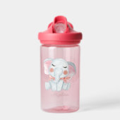 Baby Cartoon Elephant - Aangepast Waterfles (Voorkant)