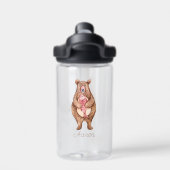 Baby Cartoon Grizzly Beer Gepersonaliseerd Waterfles (Achterkant)