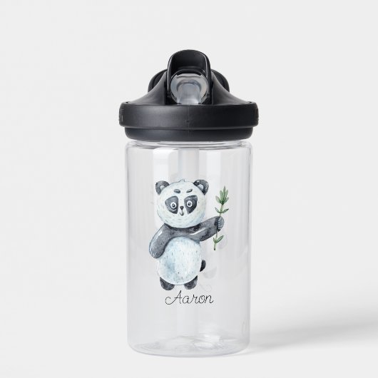 Baby Cartoon Panda Beer Gepersonaliseerd Waterfles (Voorkant)