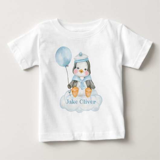Baby Cartoon Pinguïn Blauw (Voorkant)
