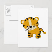 Baby Cartoon Tiger Boy Briefkaart (Voorkant / Achterkant)