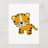 Baby Cartoon Tiger Boy Briefkaart (Voorkant)