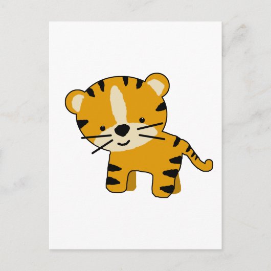 Baby Cartoon Tiger Boy Briefkaart (Voorkant)