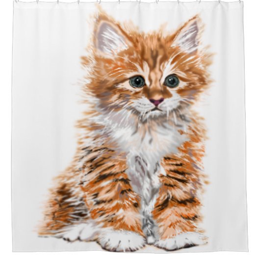 Baby Cat Baby shower Gordijn Gift -  (Voorkant)