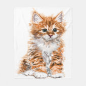 Baby Cat Fleece Deken (Voorkant)