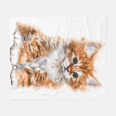 Baby Cat Fleece Deken (Voorkant (Horizontaal))