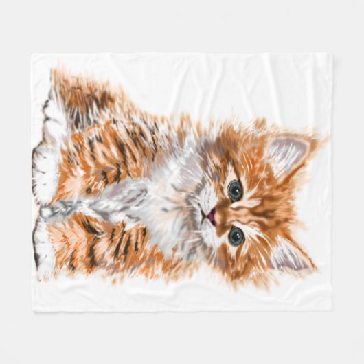 Baby Cat Fleece Deken (Voorkant (Horizontaal))