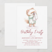 Baby Cat in pyjama verjaardagsfeestje Kaart (Voorkant / Achterkant)