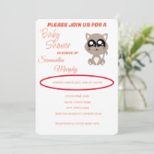 Baby Cat | Uitnodiging voor Baby shower (Staand voorkant)