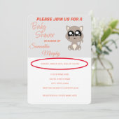 Baby Cat | Uitnodiging voor Baby shower (Staand voorkant)