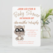 Baby Cat | Uitnodiging voor Baby shower (Staand voorkant)